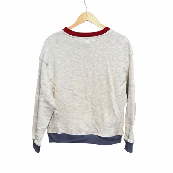 Sundry Pullover Sweatshirt Gray Blue Red M - Picture 2 of 5